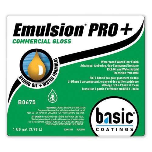 Emulsion Pro+ Floor Finish and Sealer, 1 gal Bottle, 4/Carton. Picture 4