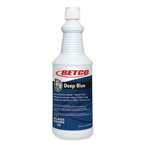 Deep Blue Glass and Surface Cleaner, Ammonia Scent, 32 oz Bottle, 12/Carton. Picture 1
