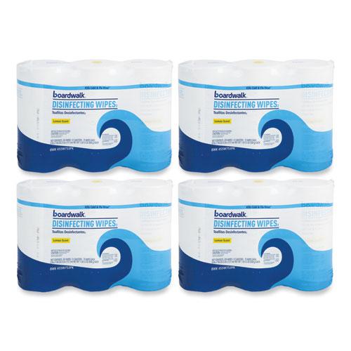 Disinfecting Wipes, 7 x 8, Lemon Scent, 75/Canister, 12 Canisters/Carton. Picture 1