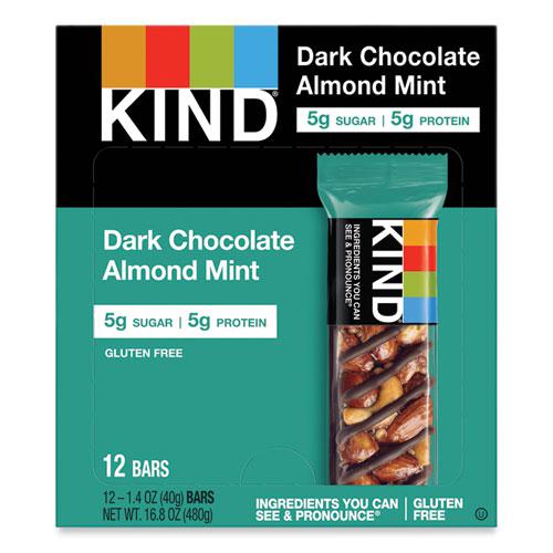 Nuts and Spices Bar, Dark Chocolate Almond Mint, 1.4 oz Bar, 12/Box. Picture 1
