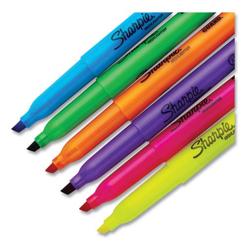 Pocket Style Highlighters, Assorted Ink Colors, Chisel Tip, Assorted Barrel Colors, 12/Pack. Picture 4