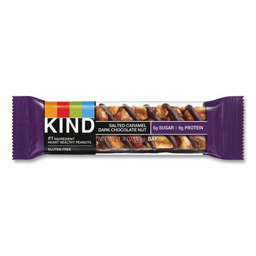 Nuts and Spices Bar, Salted Caramel and Dark Chocolate Nut, 1.4 oz, 12/Pack. Picture 2