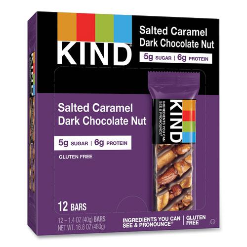 Nuts and Spices Bar, Salted Caramel and Dark Chocolate Nut, 1.4 oz, 12/Pack. Picture 7