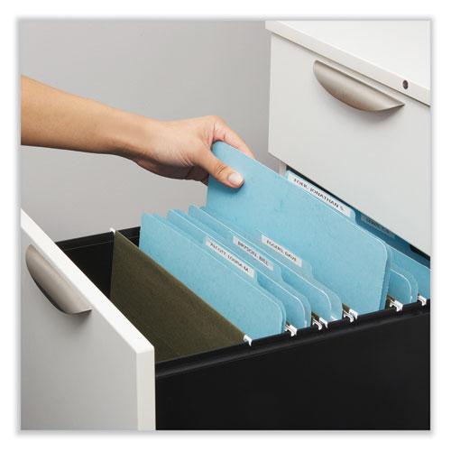 Top Tab Classification Folders, 2" Expansion, 2 Fasteners, Letter Size, Light Blue Exterior, 25/Box. Picture 4