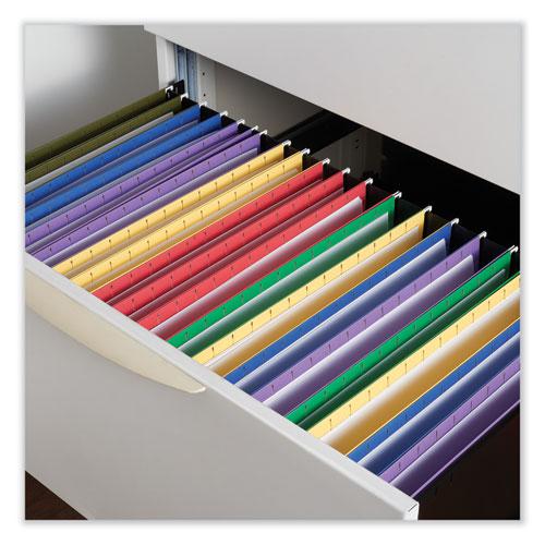 Deluxe Bright Color Hanging File Folders, Legal Size, 1/5-Cut Tabs, Bright Green, 25/Box. Picture 5