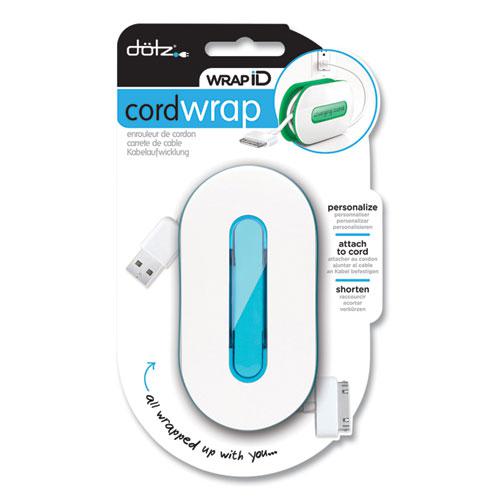 WrapID, Holds up to 6 ft of Cord, Blue. Picture 1