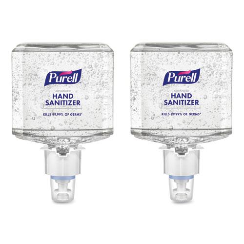 Advanced Hand Sanitizer Gel Refill, 1,200 mL, Clean Scent, For ES4 Dispensers, 2/Carton. Picture 1