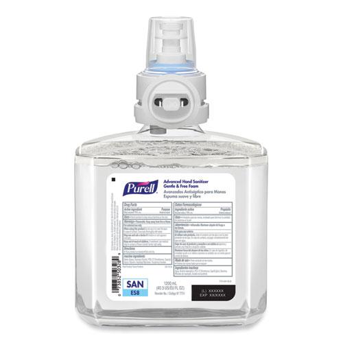 Advanced Hand Sanitizer Gentle and Free Foam, 1,200 mL Refill, Fragrance-Free, For ES8 Dispensers, 2/Carton. Picture 2
