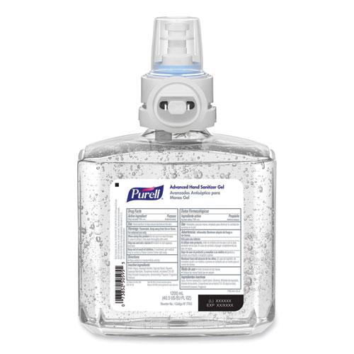 Advanced Hand Sanitizer Gel Refill, 1,200 mL, Clean Scent, For ES8 Dispensers, 2/Carton. Picture 1