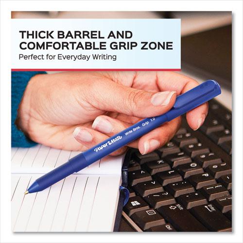 Write Bros. Grip Ballpoint Pen, Stick, Medium 1 mm, Black Ink, Black Barrel, 36/Pack. Picture 3