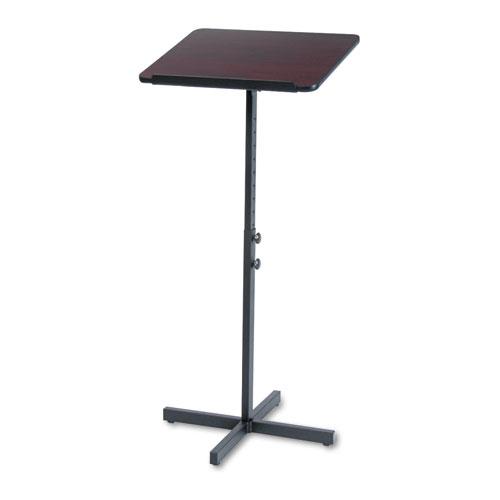 Adjustable Speaker Stand, 21 x 21 x 29.5 to 46, Mahogany/Black. Picture 2