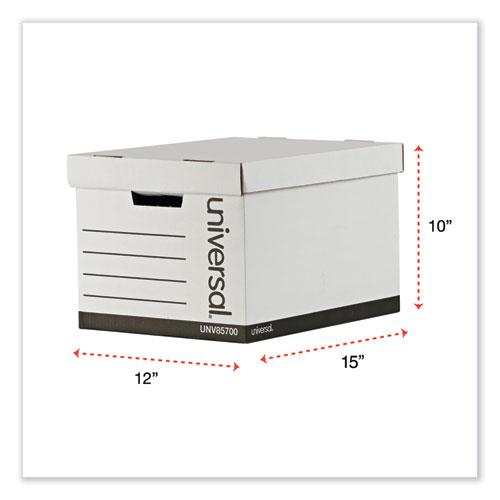 Medium-Duty Lift-Off Lid Boxes, Letter/Legal Files, 12" x 15" x 10", White, 12/Carton. Picture 5