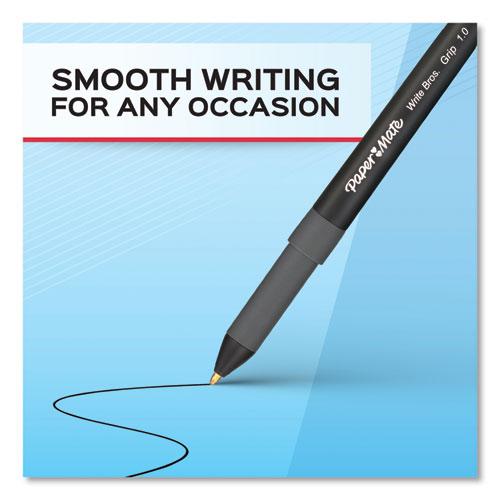 Write Bros. Grip Ballpoint Pen, Stick, Medium 1 mm, Black Ink, Black Barrel, 36/Pack. Picture 2