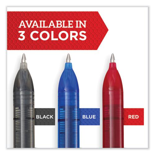Professional Design Roller Ball Pen, Stick, Medium 0.7 mm, Blue Ink, Black/Blue Barrel, Dozen. Picture 4