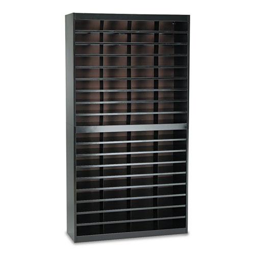Steel/Fiberboard E-Z Stor Sorter, 72 Compartments, 37.5 x 12.75 x 71, Black. Picture 1