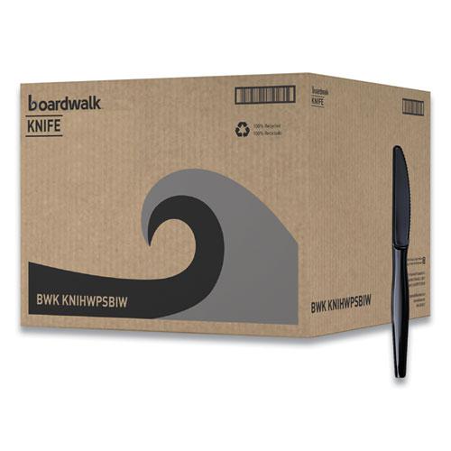 Heavyweight Wrapped Polystyrene Cutlery, Knife, Black, 1,000/Carton. Picture 8