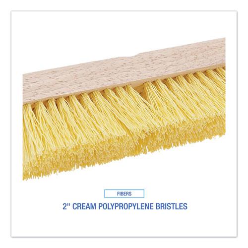 Deck Brush Head, 2" Cream Polypropylene Bristles, 10" Brush. Picture 4