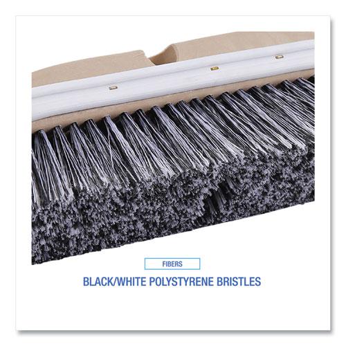 Polystyrene Vehicle Brush with Vinyl Bumper, Black/White Polystyrene Bristles, 10" Brush. Picture 4