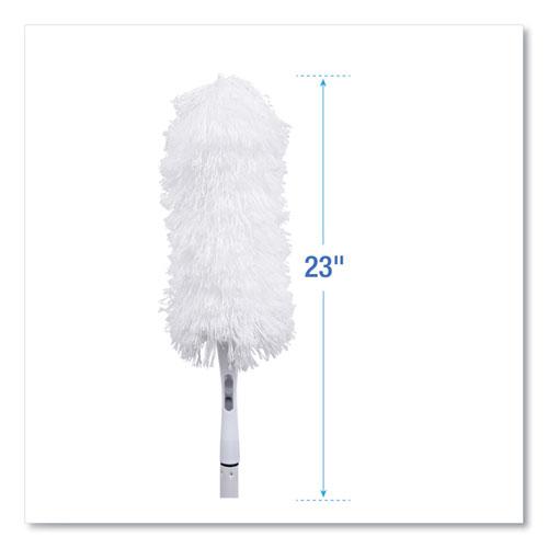 MicroFeather Duster, Microfiber Feathers, Washable, 23", White. Picture 2