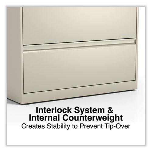 Lateral File, 2 Legal/Letter-Size File Drawers, Putty, 36" x 18.63" x 28". Picture 5
