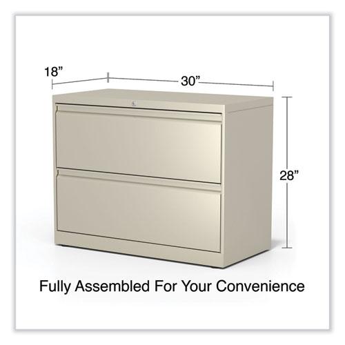 Lateral File, 2 Legal/Letter-Size File Drawers, Putty, 36" x 18.63" x 28". Picture 6