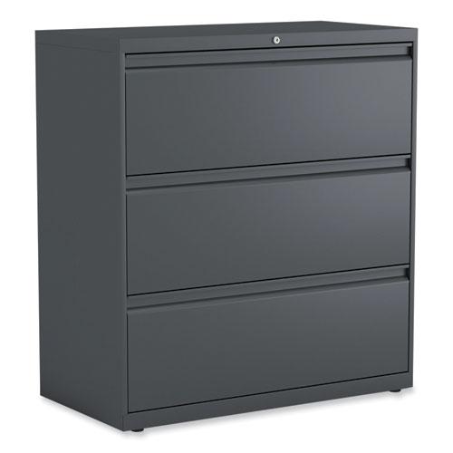 Lateral File, 3 Legal/Letter/A4/A5-Size File Drawers, Charcoal, 36" x 18.63" x 40.25". Picture 1