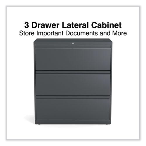 Lateral File, 3 Legal/Letter/A4/A5-Size File Drawers, Charcoal, 36" x 18.63" x 40.25". Picture 7