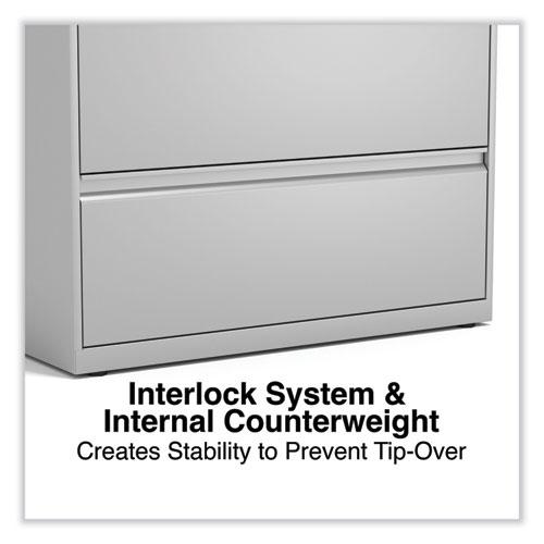 Lateral File, 3 Legal/Letter/A4/A5-Size File Drawers, Light Gray, 36" x 18.63" x 40.25". Picture 6