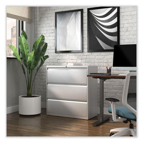 Lateral File, 3 Legal/Letter/A4/A5-Size File Drawers, Light Gray, 36" x 18.63" x 40.25". Picture 4