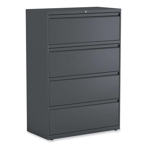 Lateral File, 4 Legal/Letter/A4/A5-Size File Drawers, Charcoal, 36" x 18.63" x 52.5". Picture 1