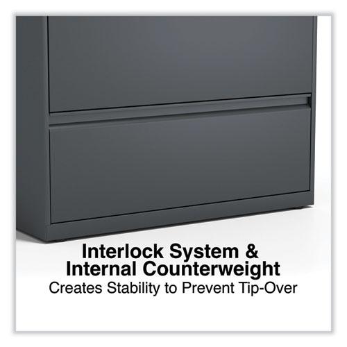 Lateral File, 5 Legal/Letter/A4/A5-Size File Drawers, Charcoal, 36" x 18.63" x 67.63". Picture 5
