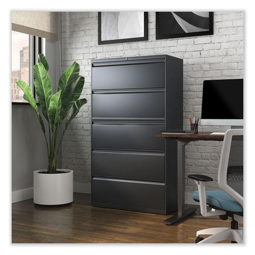 Lateral File, 5 Legal/Letter/A4/A5-Size File Drawers, Charcoal, 36" x 18.63" x 67.63". Picture 7