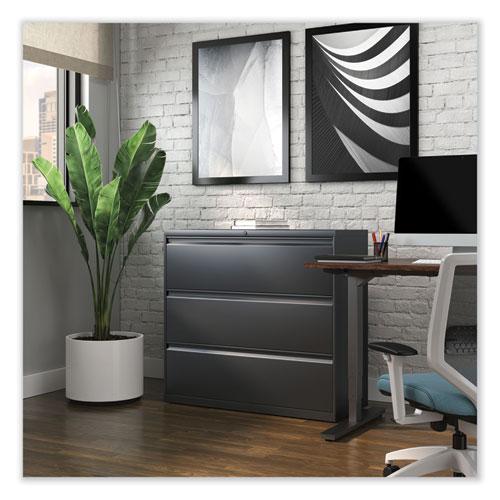 Lateral File, 3 Legal/Letter/A4/A5-Size File Drawers, Charcoal, 42" x 18.63" x 40.25". Picture 3