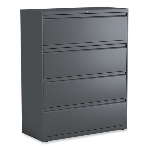 Lateral File, 4 Legal/Letter/A4/A5-Size File Drawers, Charcoal, 42" x 18.63" x 52.5". Picture 1