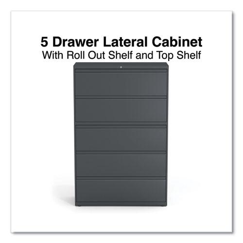Lateral File, 5 Legal/Letter/A4/A5-Size File Drawers, Charcoal, 42" x 18.63" x 67.63". Picture 1