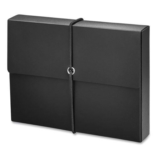 Poly Index Card Box, Holds 100 4 x 6 Cards, 4 x 1.33 x 6, Plastic, Black/Blue, 2/Pack. Picture 3