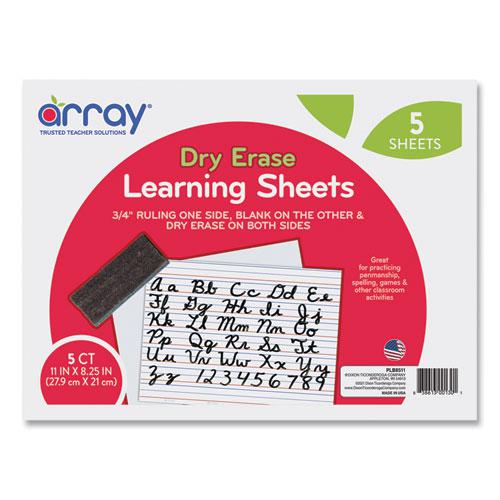 GoWrite! Dry Erase Learning Boards, 8.25 x 11, White Surface, 5/Pack. Picture 2