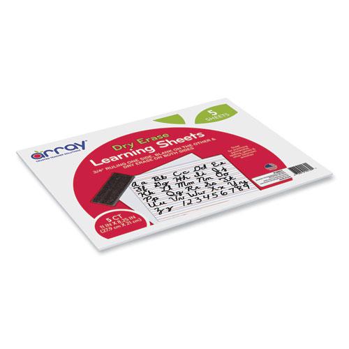 GoWrite! Dry Erase Learning Boards, 8.25 x 11, White Surface, 5/Pack. Picture 5