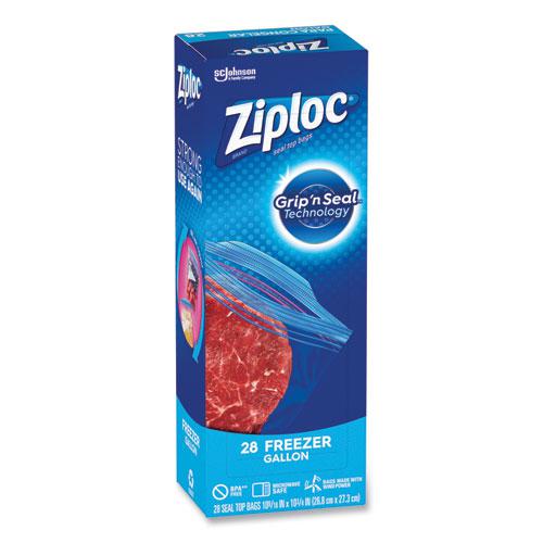 Zipper Freezer Bags, 1 gal, 2.7 mil, 9.6" x 12.1", Clear, 28 Bags/Box, 9 Boxes/Carton. Picture 5