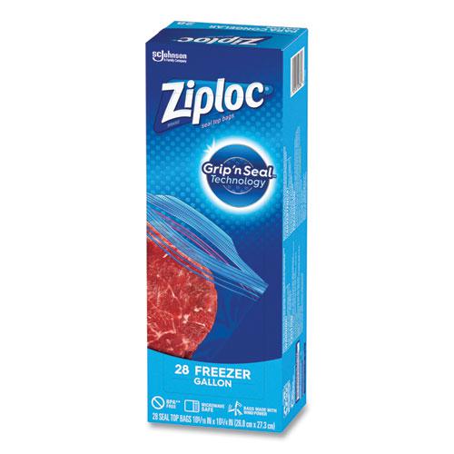 Zipper Freezer Bags, 1 gal, 2.7 mil, 9.6" x 12.1", Clear, 28 Bags/Box, 9 Boxes/Carton. Picture 4