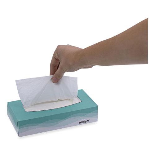 Facial Tissue, 2 Ply, White, Flat Pop-Up Box, 100 Sheets/Box, 30 Boxes/Carton. Picture 7