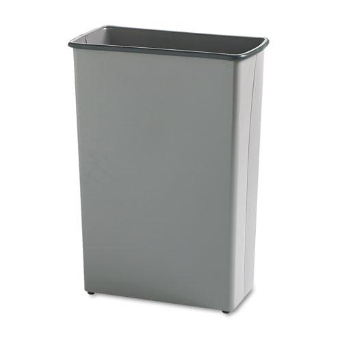 Square and Rectangular Wastebasket, 88 qt, Steel, Charcoal. The main picture.
