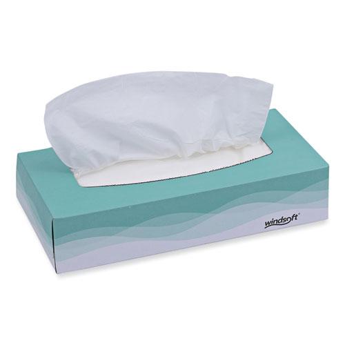 Facial Tissue, 2 Ply, White, Flat Pop-Up Box, 100 Sheets/Box, 30 Boxes/Carton. Picture 1