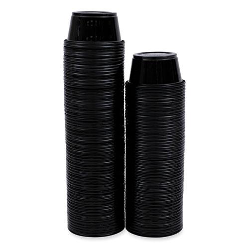 Souffle/Portion Cups, 2 oz, Polypropylene, Black, 125 Cups/Sleeve, 20 Sleeves/Carton. Picture 9