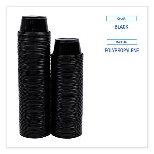 Souffle/Portion Cups, 2 oz, Polypropylene, Black, 125 Cups/Sleeve, 20 Sleeves/Carton. Picture 3