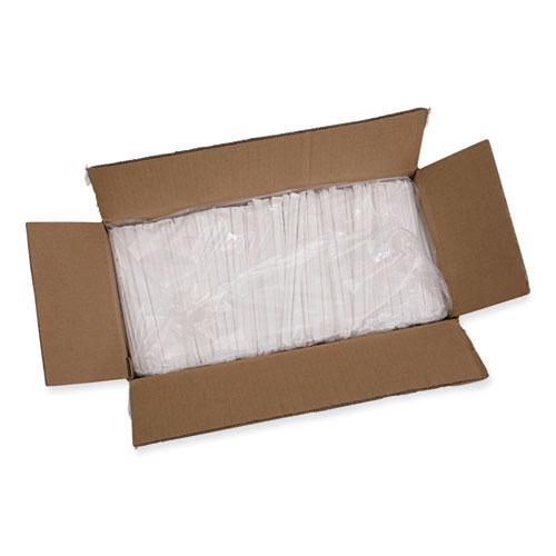 Individually Wrapped Paper Straws, 7.75" x 0.25", White, 3,200/Carton. Picture 8
