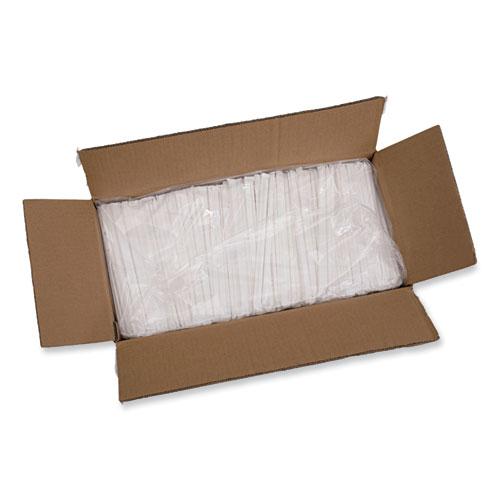 Individually Wrapped Paper Straws, 7.75" x 0.25", White, 3,200/Carton. Picture 1