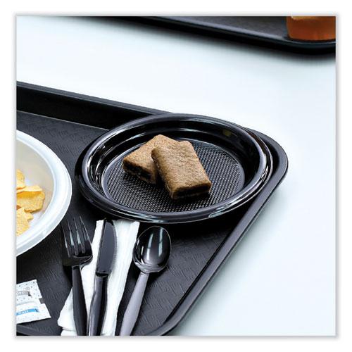Hi-Impact Plastic Dinnerware, Plate, 9" dia, Black, 500/Carton. Picture 7