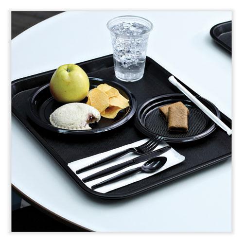 Hi-Impact Plastic Dinnerware, Plate, 9" dia, Black, 500/Carton. Picture 5