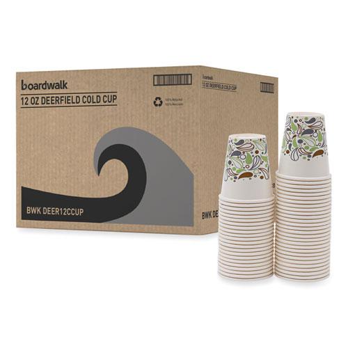 Deerfield Printed Paper Cold Cups, 12 oz, 50 Cups/Sleeve, 20 Sleeves/Carton. Picture 8